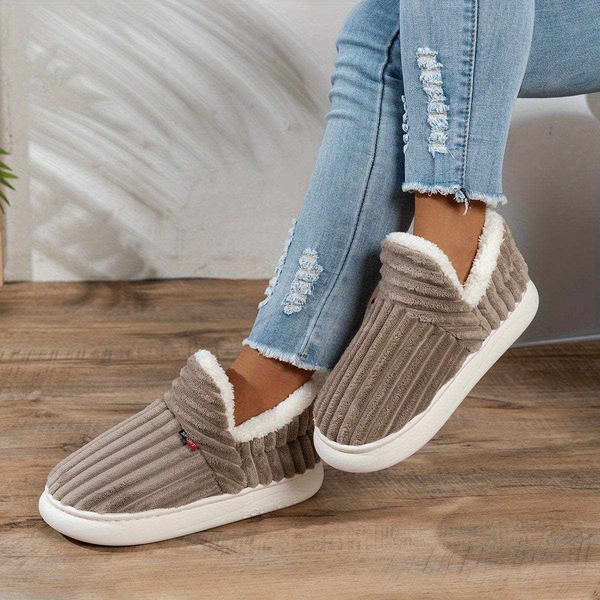 The Cozy Step plush slippers