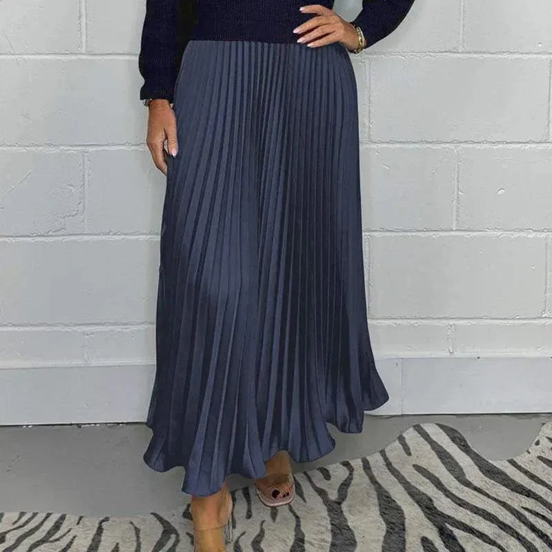 Claudia - Maxi dress with sweater and pleated skirt