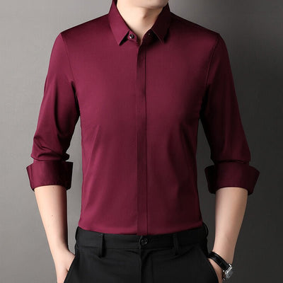 Mitchel | Wrinkle‑Free Stretch Shirt for Men