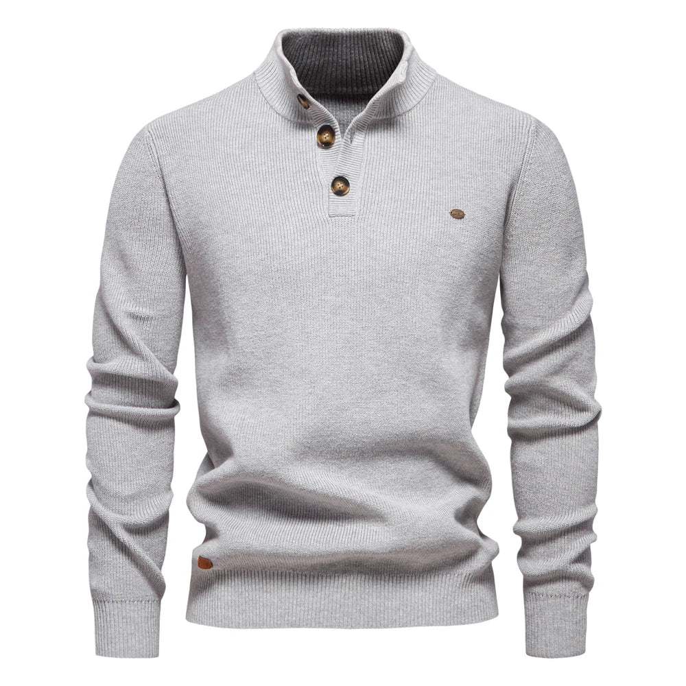 Michael | Men’s Sweater with Button Detail