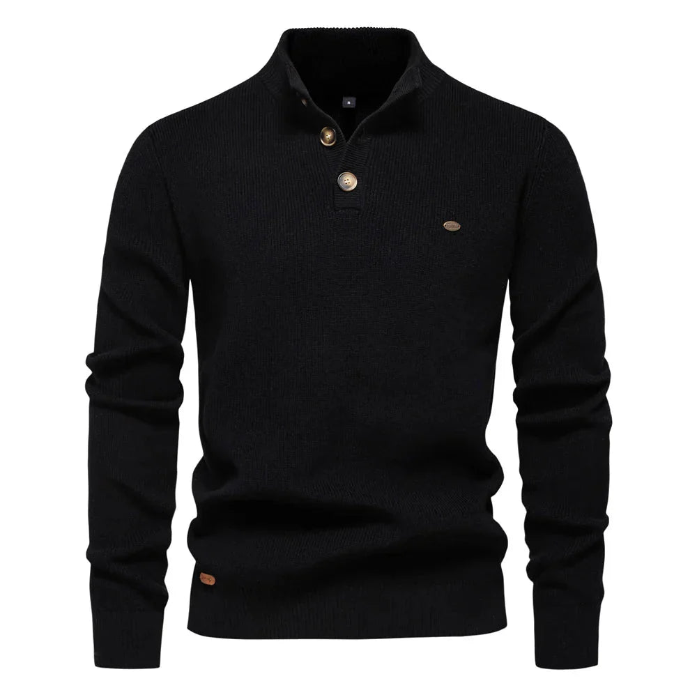 Michael | Men’s Sweater with Button Detail